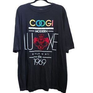 Coogi Luxe Black Graphic T-Shirt for Men